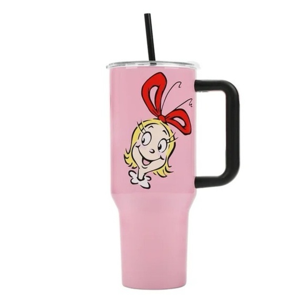 *NWT* The Grinch Cindy Lou Who 40oz Pink Stainless Steel Tumbler with Handle